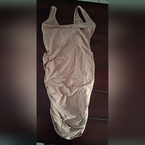 Elegant Tan Sleeveless Dress